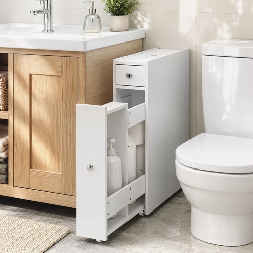 Homcom badschrank stehend mit - homcom,